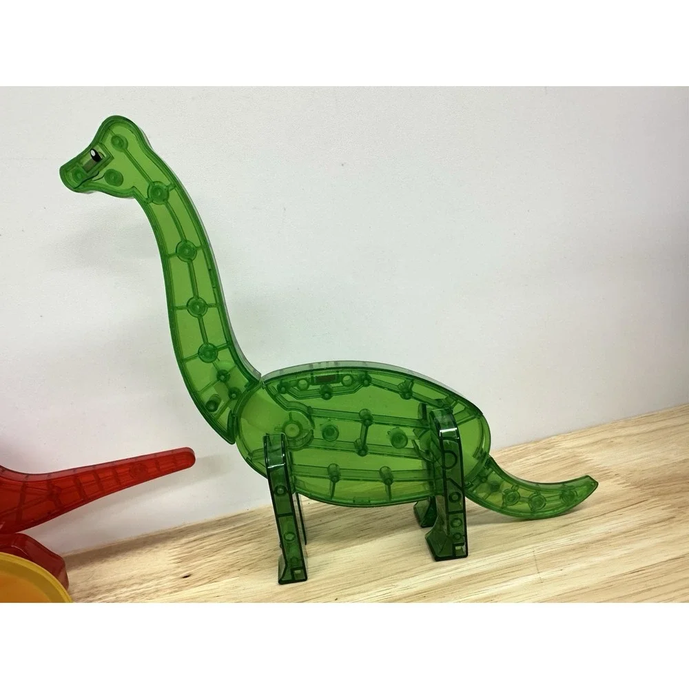 MAGNA TILES Dino World 40+ Pieces Total Magnetic Tile Lot, 9 Dinosaurs